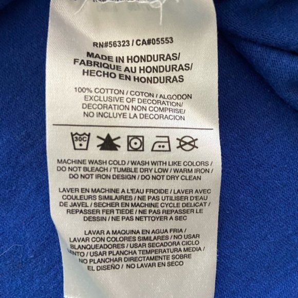 Nike Ladies S/Girls XL Royal Blue  Scoop Neck Tee with Swoosh Graphic-EUC - Picture 4 of 4